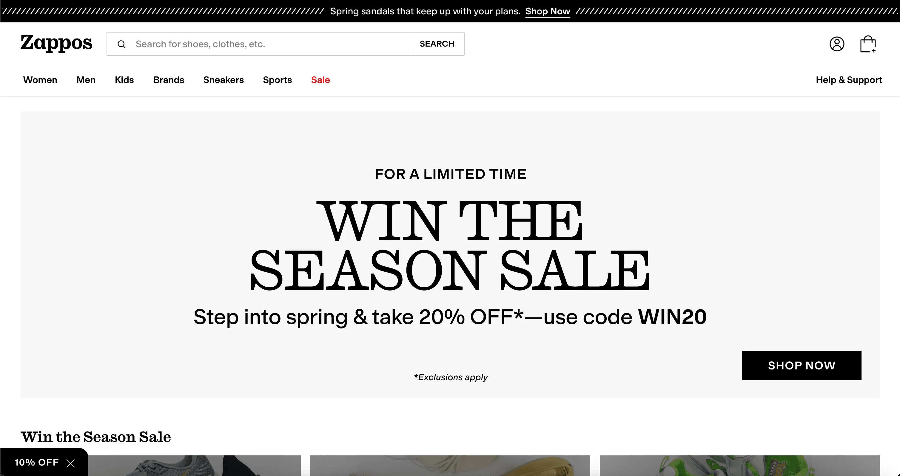 Zappos (Amazon's company) – screenshot 2